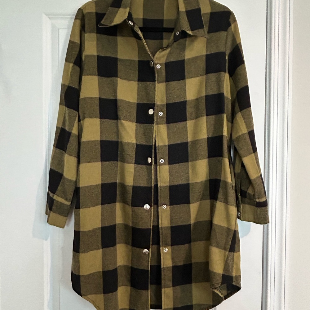 Plaid/Flannel Button-Up Women's Shacket